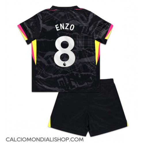 Maglie da calcio Chelsea Enzo Fernandez #8 Terza Maglia Bambino 2024-25 Manica Corta (+ Pantaloni corti)